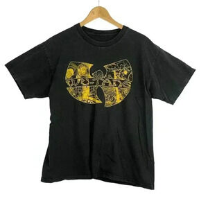 Wu-Tang Clan Black Tee MEDIUM Crew Neck T-Shirt Short Sleeve Men's Music Hip Hop